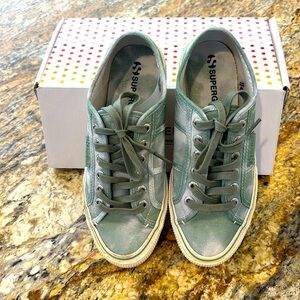 Superga green tie dye sneakers - size 37